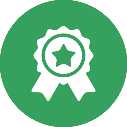 Award ribbon icon with star