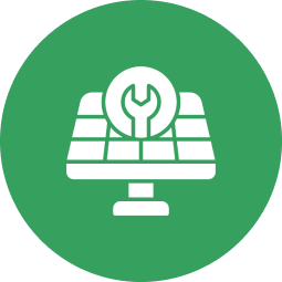 Green solar repair logo