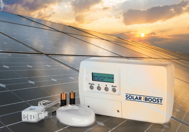 Solar power control system with panels and monitoring devices.